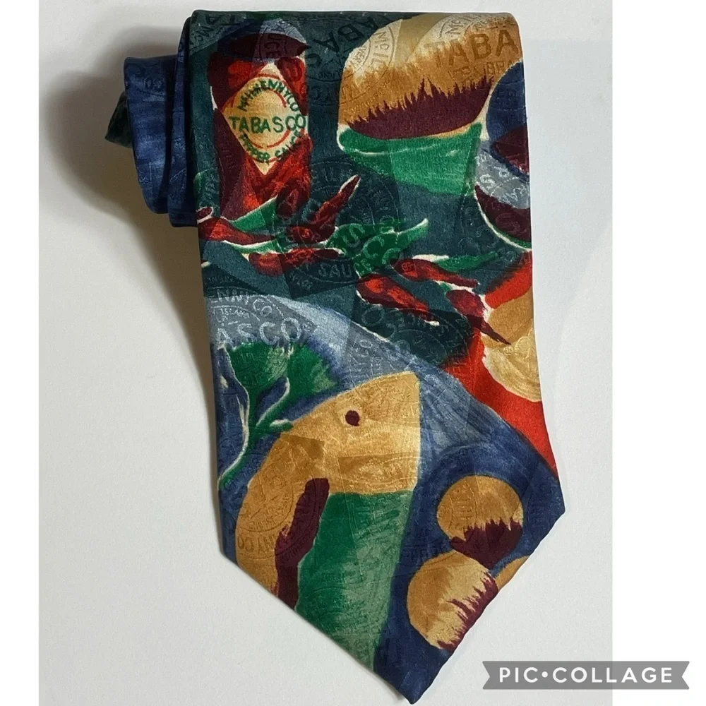 Tabasco Food & Drink Theme Men's Silk Neck Tie
